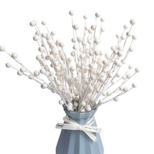 10 Pack Holly Berry Stem Picks, 14.4" Decorative Wire Berries Twig Stem Artif...