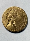 1925 D $2.5 Quarter Eagle Indian Head Gold Coin AU++ Nice Coin