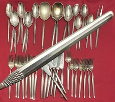 45 Pc CHERI Silverplated SERVICE For  6 +  & SERVING Pcs by  Frigast Denmark