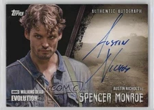 2017 Topps The Walking Dead Evolution Black 4/50 Austin Nichols as Auto 8gd