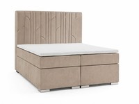 Beiges Bett Mit Matratze 140×200 Bett Mit Stauraum Und Topper Luxusbetten