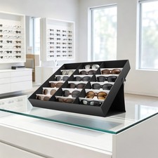 18 Slots Glasses Display Storage Box Sunglasses Eyeglass Organizer Case NEW