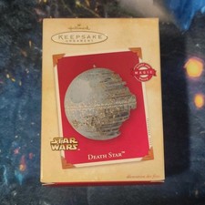 Hallmark Keepsake Ornament Star Wars Death Star Light Up Voice 2002
