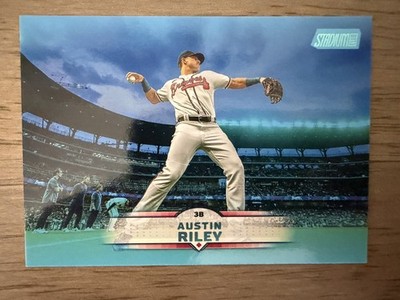2025 Topps Stadium Club Austin Riley Light Blue Foil #72 Atlanta Braves
