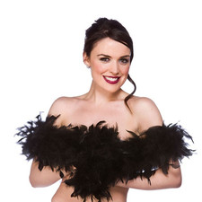 Black Feather Boa 60g/1.7m Fancy Dress Costume Accessory