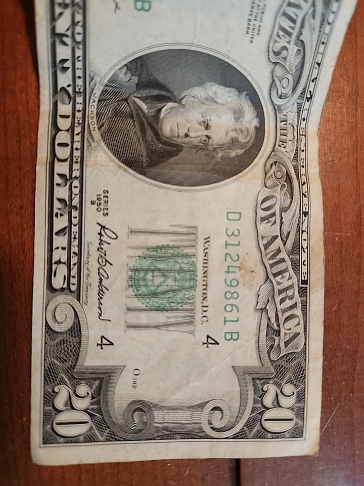 1950 $20 Dollar Bill Series 1950 - Image 2 of 4