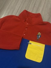 Polo Ralph Lauren Cowboy Polo Bear Fleece Sweater Mens XL Multicolor