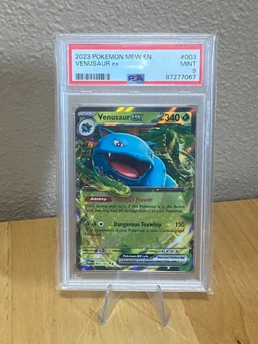 2023 POKEMON NEW EN VENUSAUR EX CARD #003 PSA 9 MINT