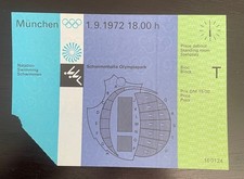 1972 Munich Olympics - Mark Spitz - 200 Butterfly Gold Medal Ticket in W R Time