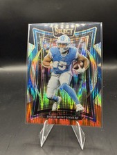 2024 Panini Select - Concourse David Montgomery #45 Red & Blue Shock Prizm