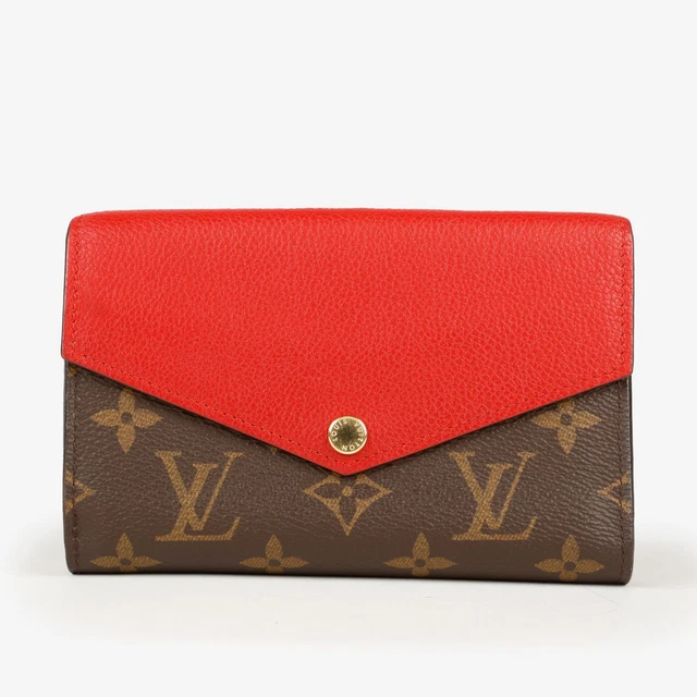 (Ebay live) Louis Vuitton Pallas Compact Wallet, Red/Monogram 10361