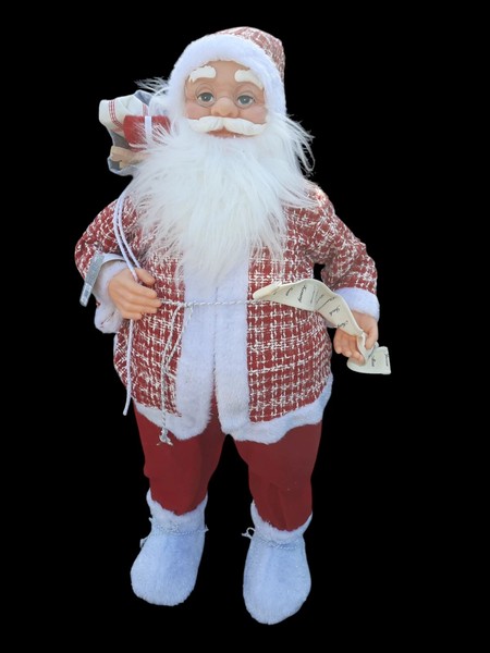 Weihnachtsmann Xxl Deko 80 Cm Stehend Weihnachten Santa Rot Nikolaus Neu-image