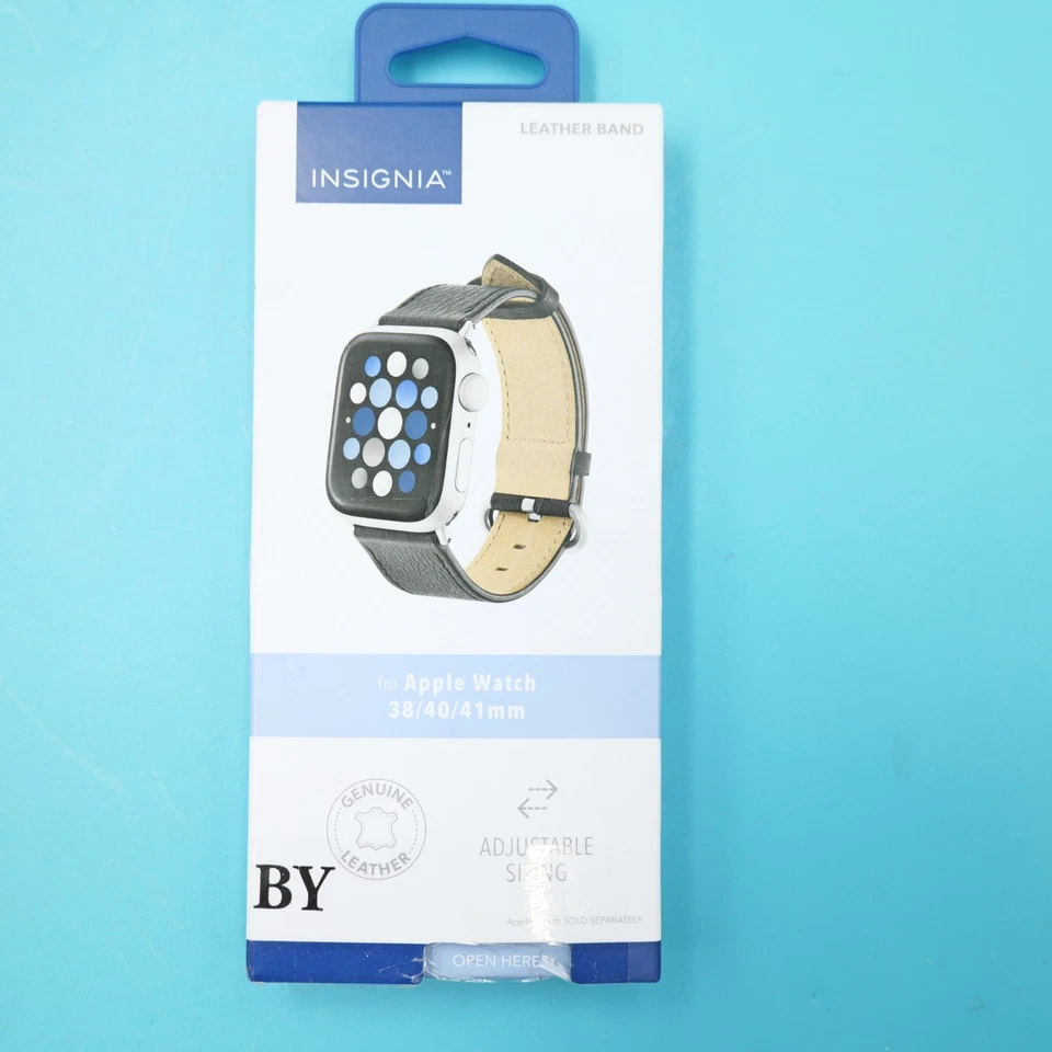 Insignia - Correa de cuero genuino para Apple Watch 38 mm, 40 mm, 41 mm, 42 mm serie... Foto 3 de 3