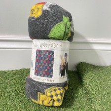 Harry Potter Hogwarts Wizard House Crests Soft Super Plush Throw Blanket 46 x 60