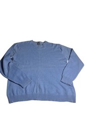 Vintage Gap Mens XXL Blue Crewneck Sweater 59 Cotton 29 Nylon 12 Wool