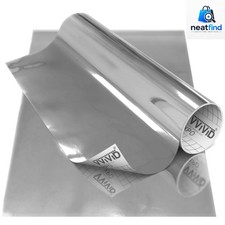 VViViD Chrome Silver Gloss DECO65 Permanent Adhesive Craft Vinyl for Cricut,...