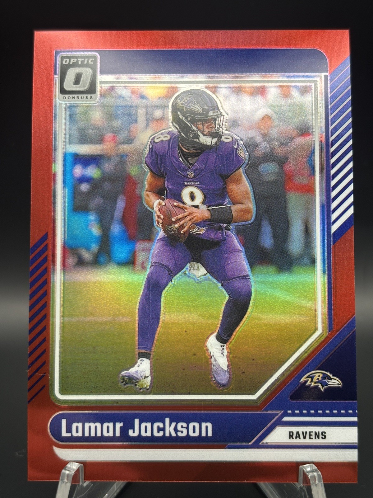 2024 Donruss Optic Lamar Jackson Red /125 #13 Baltimore Ravens MVP SP