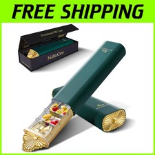 Hermoso Porta Pastilleras Emerald Royale - Organizador Compacto de 7 Días con Estilo