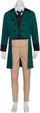 Men's Green Cream 3-Piece Suit Floral Embroidered Western Wedding Prom Slim