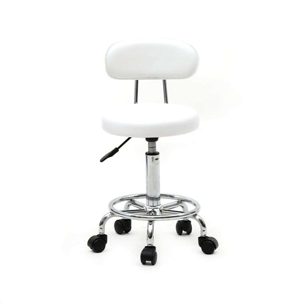 Adjustable Rolling Salon Stool with Back for Massage Medical Artist Beauty