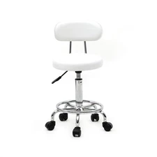 Adjustable Rolling Salon Stool with Back for Massage Medical Artist Beauty