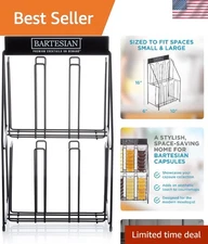 Space-Saving Cocktail Capsule Organizer - Stylish Compact Rack for 36 Capsules