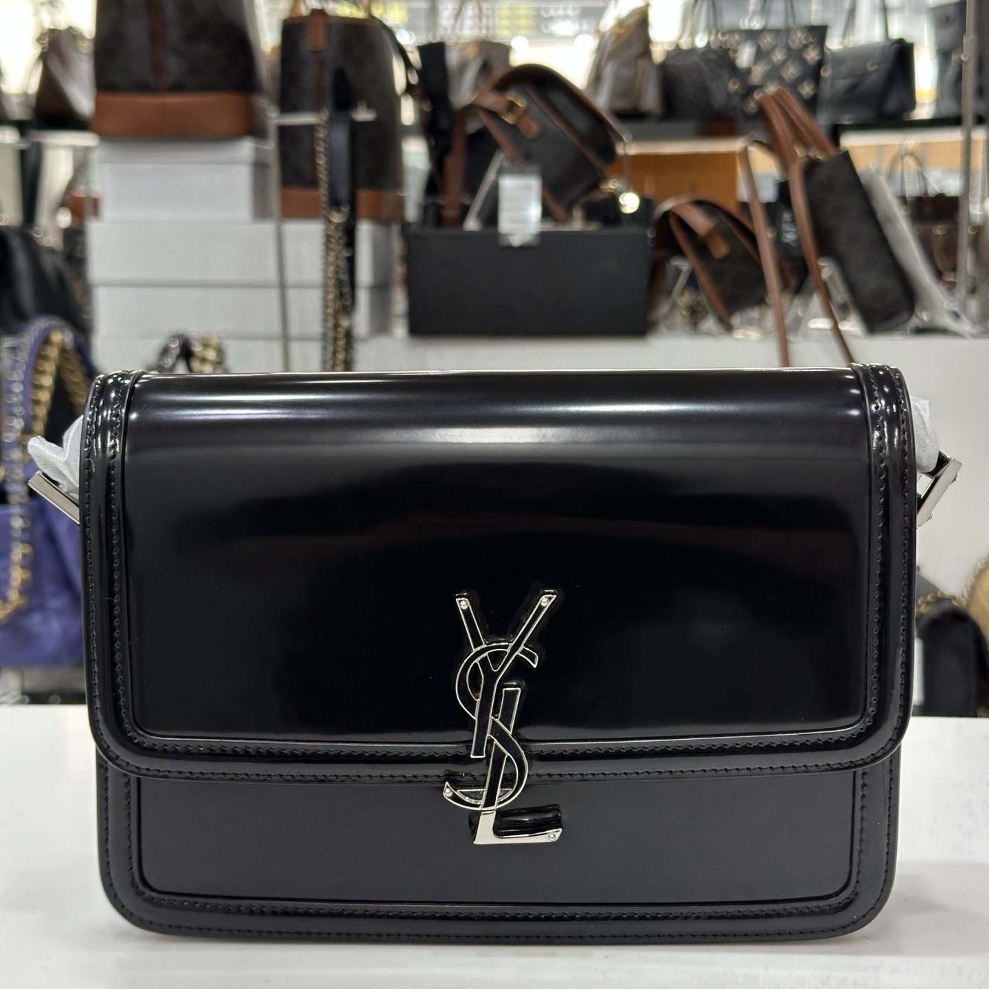 Borsa a tracolla media Saint Laurent Solerino nera 711039 141005959