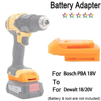 Adapter For Bosch PBA 18V Li-Ion Battery To Fits For Dewalt 20V Wireless Tools
