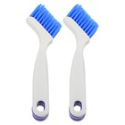  2 Pcs Kitchen Cleaning Brushes Portable Track Cleaner Edge Handheld Window