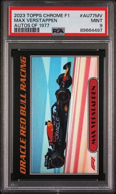 Max Verstappen 2023 Topps Chrome F1 Autos of 1977 Red Bull #AU77