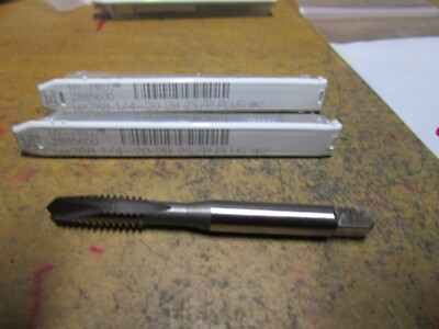 2885600 1/4''-20x2-1/2''OAL 2Fl Bright HSS Spiral Point Tap QTY 2