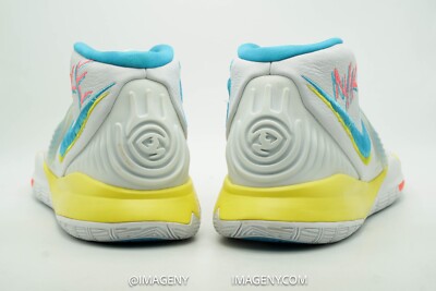 NIKE KYRIE 6 NEW SIZE 18 90S WHITE OPTI YELLOW DIGITAL PINK BLUE