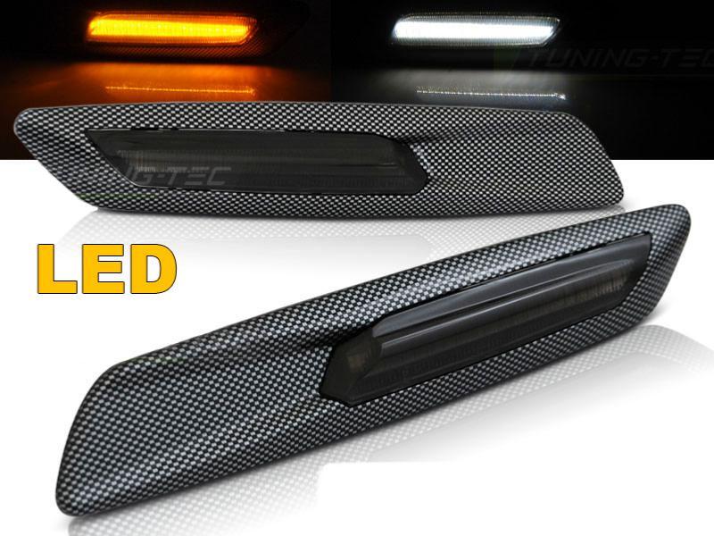 Repetiteur clignotant Led BMW E90 E91 anti-erreur carbone fume