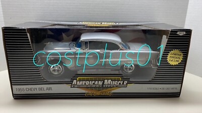 CHEVROLET CHEVY BEL AIR 1953 HARD TOP rouge/blanc 1/18 AMERICAN MUSCLE ERTL voit