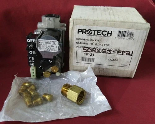 PROTECH (GEMINI) GAS VALVE CONVERSION KIT NATURAL TO LP DIRECT SPARK IGINTION