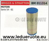 841497 Luftfilter Motor Briggs & Stratton Serie 54