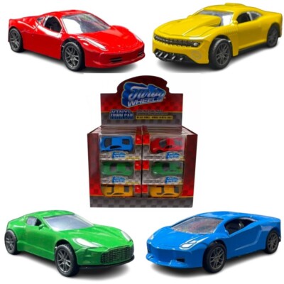 4er Pack Turbo Räder Metall Kinder Rückzug Spielzeugautos Geschenk Weihnachten Rennen Kinder Spielen