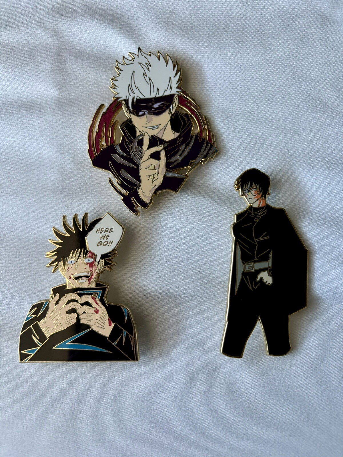 Prendedor coleccionable de anime Jujutsu Kaisen JJK Megumi Fushiguro Maki Zenin Gojo Satoru