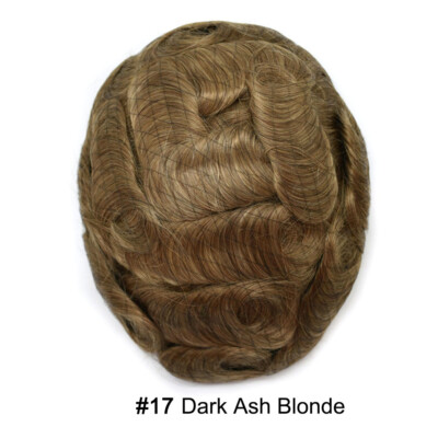 Mens Hair Replacement Ultra Thin Skin Toupee All Colors Hairpieces PU System Wig