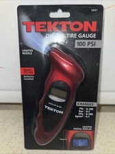 Lighted Digital Tire Pressure Gauge 100 PSI Car Electronic Automatic Tekton 5941