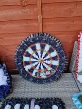 Artificial Silk Funeral Flowers Dart Board Full Siz Wreath Tribute Memorial Dad