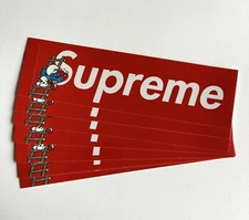 Supreme Smurfs Box Logo Sticker Red 100% Authentic FW20 Season 