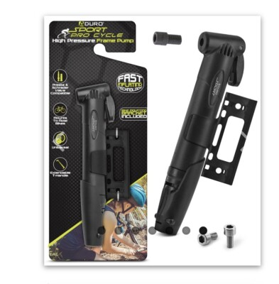 #ad Aduro Sport Pro Bicycle Mini High Pressure Frame Pump Easy Mount $13.99