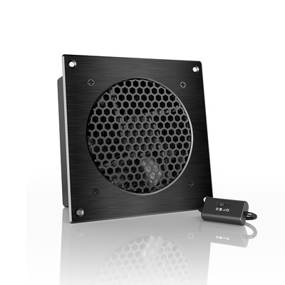 AIRPLATE S3, Quiet Cabinet Fan 6'' for Home Theater AV Amplifier Media Cooling