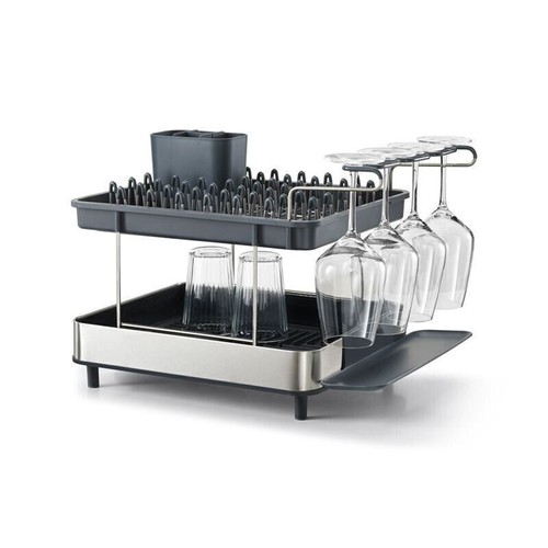 Joseph Joseph Excel Steel 2-Tier Stainless Steel Dish Rack Gray - Picture 3 of 5