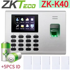 ZKTeco K40 Biometric Fingerprint Time Attendance System Battery+5pcs ID Card USB