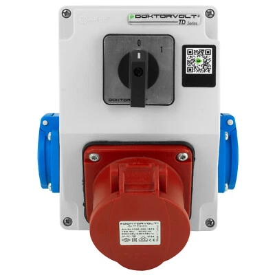 Wandverteiler 16A 2x230V mit Nockenschalter IP44 Stromverteiler Komplett - Bild 1 von 4