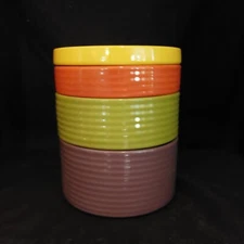 Retro Harry and David Stacking Bowl 4 Colors Set of Four