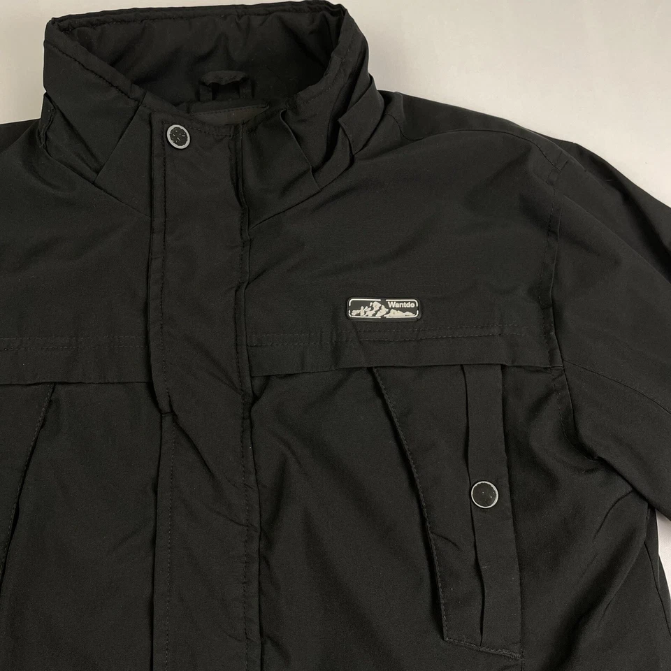 Chaqueta Wantdo Juvenil Talla 10/12 Negra Carga 5 Bolsillos Cremallera Completa Abrigo Forrado de Vellón Foto 3 de 4