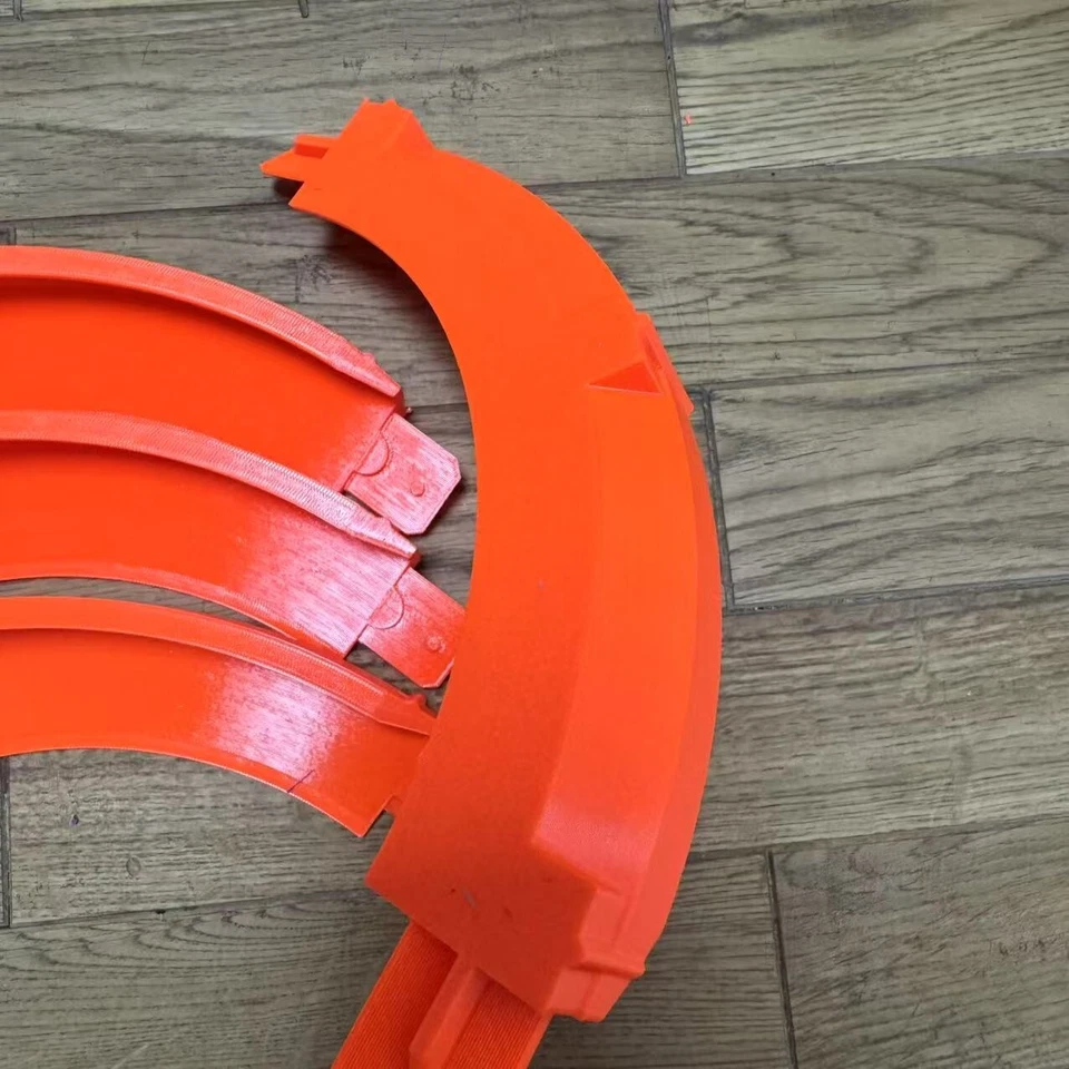 4 Pack Die Cast Hot Wheels Compatible 90 Degree High Bank Turn Curve Corner - Image 3 of 4